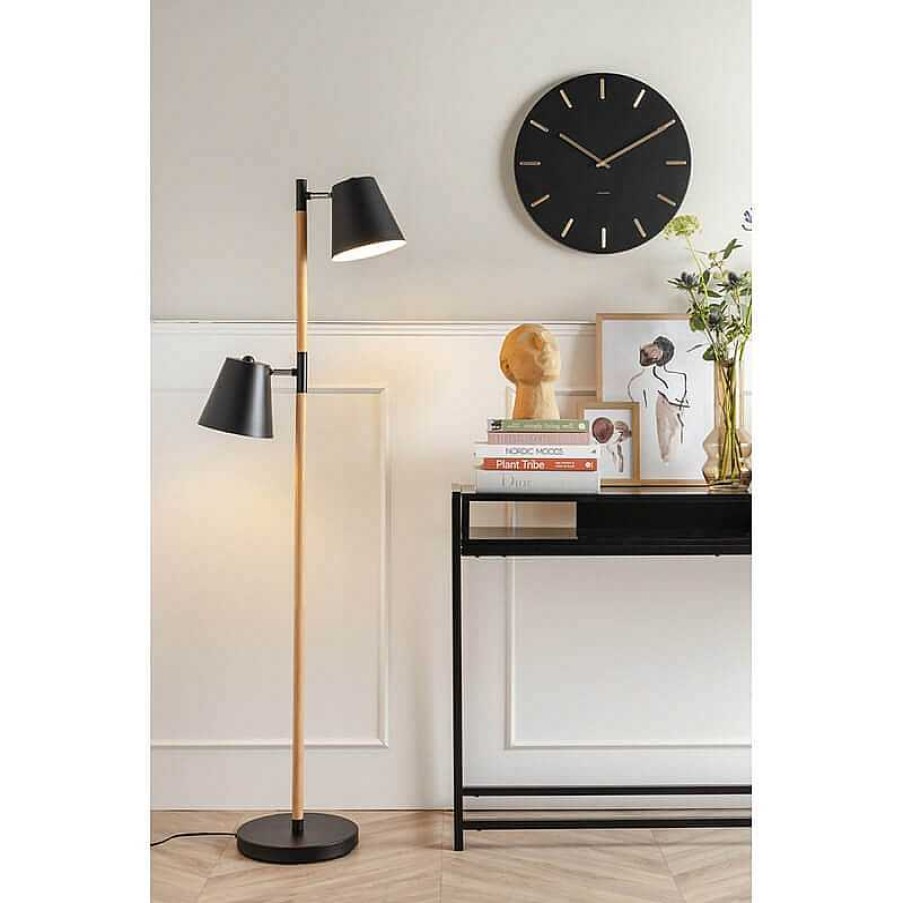 Maison & D Coration Present Time Liseuses & Lampadaires | Lampadaire Rubi Noir - Present Time