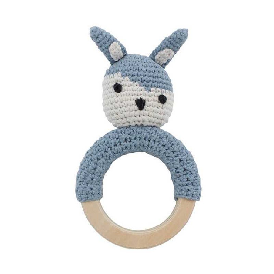 Kids Sebra Hochets | Hochet En Crochet - Lapin Bleu Poudr