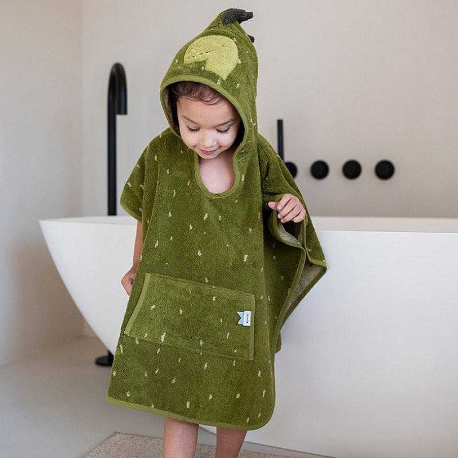 Kids Trixie Baby Sorties De Bain | Poncho 2-4 Ans Mr Dino - Trixie