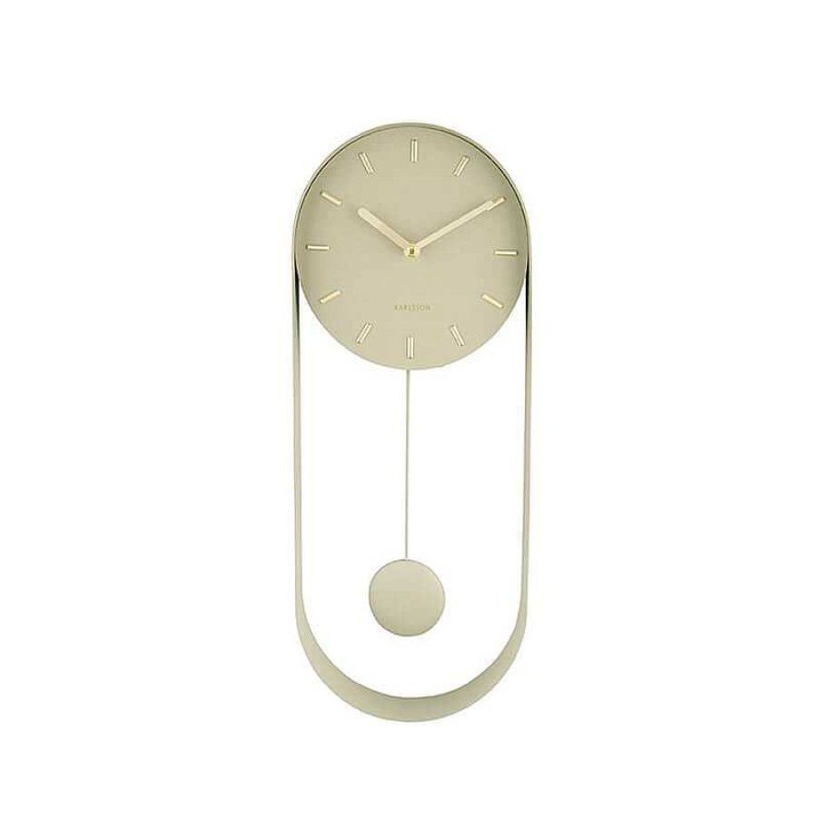 Maison & D Coration Karlsson Horloges, R Veils En Bois | Pendule Charm Olive Green - Karlsson