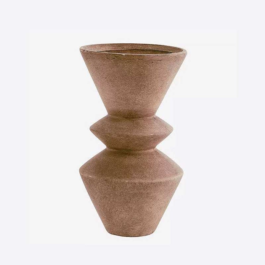 Maison & D Coration Madam Stoltz Vases | Madam Stoltz - Vase En Terre Cuite Terracotta