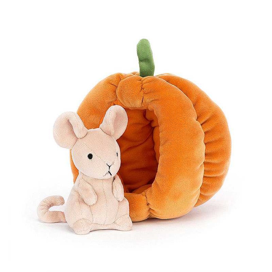 Kids Jellycat Doudous & Peluches | Jellycat - Doudou Souris Et Sa Citrouille