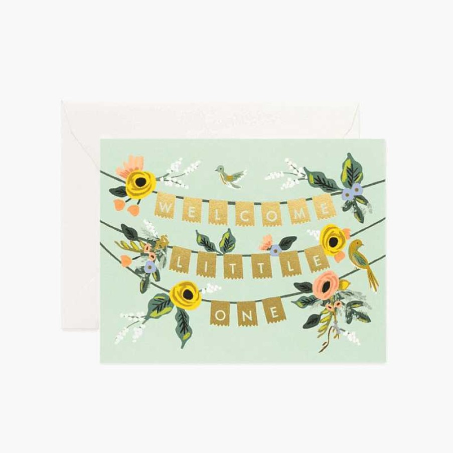 Lifestyle Rifle Paper Co. Naissance | Carte De Naissance - Guirlande Welcome Little One