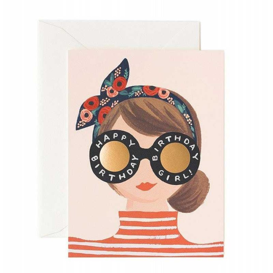 Lifestyle Rifle Paper Co. Anniversaires | Carte D'Anniversaire - Headband Girl