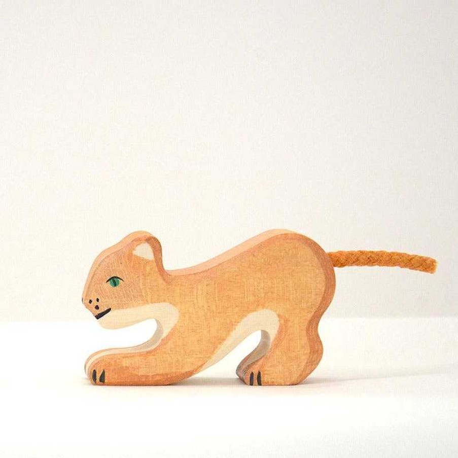 Kids Holztiger Figurines | Figurine En Bois - Lionceau