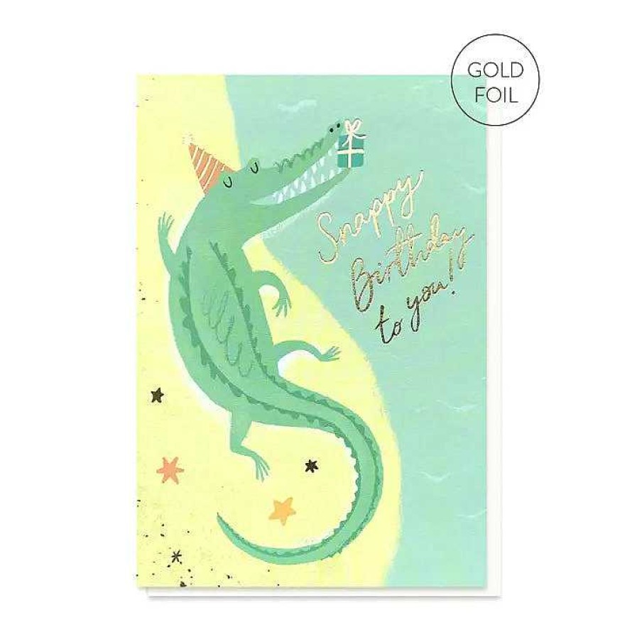 Lifestyle Stormy Knight Anniversaires | Carte Double "Snappy Birthday To You" Crocodile - Stormy Knight