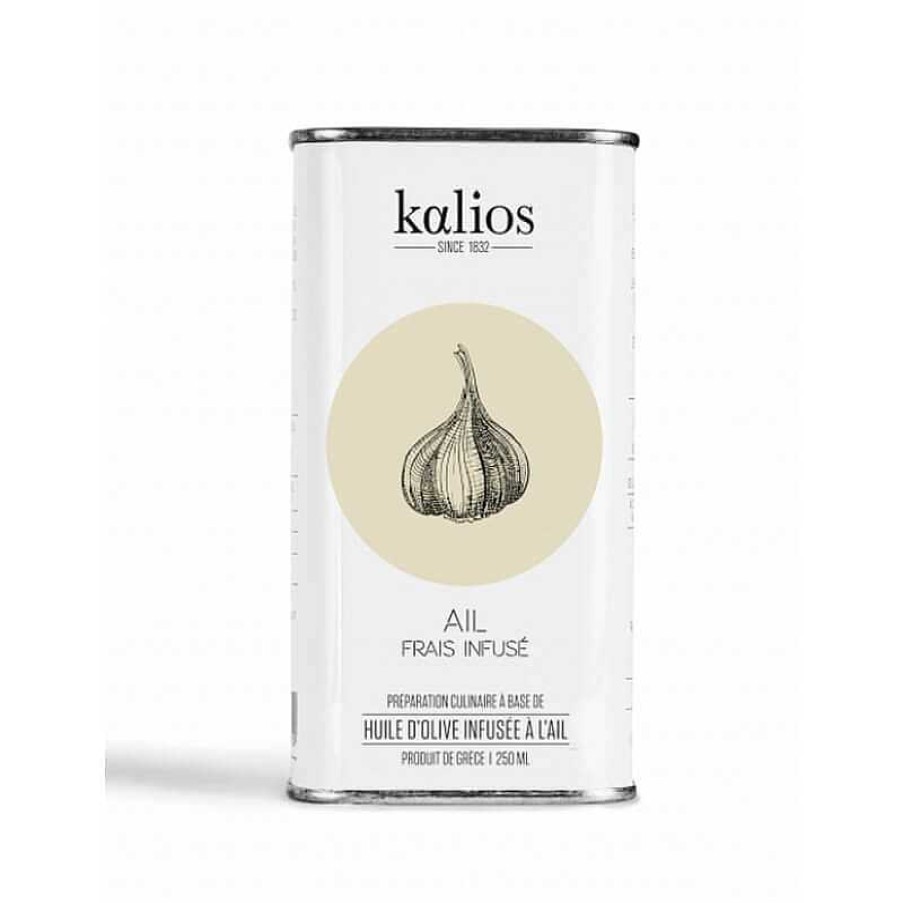 Epicerie Fine Kalios | Huile D'Olive Infus E L'Ail Frais - Kalios