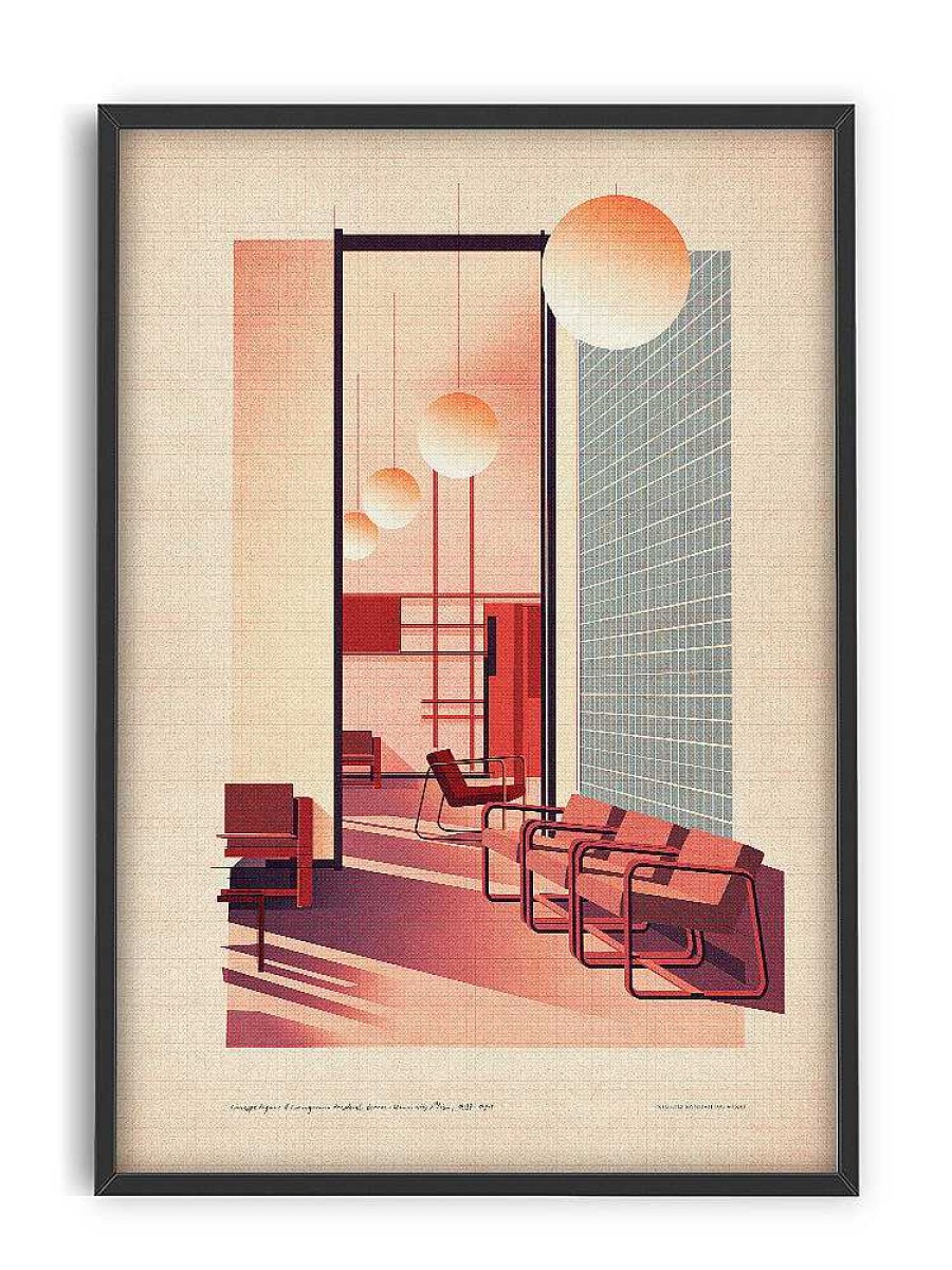 Maison & D Coration French Blossom Affiches, Posters D Co | Affiche 50X70 - Sander Patelski - Bocconi University Milan 1937 1942