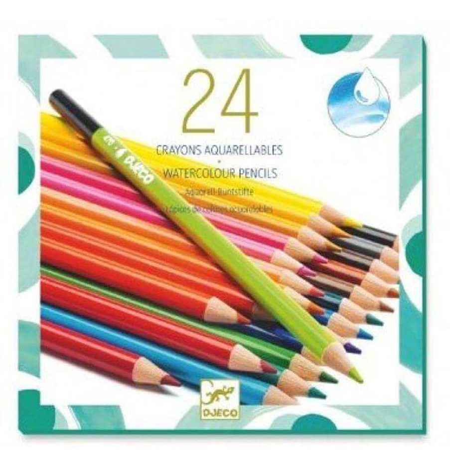 Kids Djeco Jeux Cr Atifs, De Loisir | 24 Crayons Aquarellables