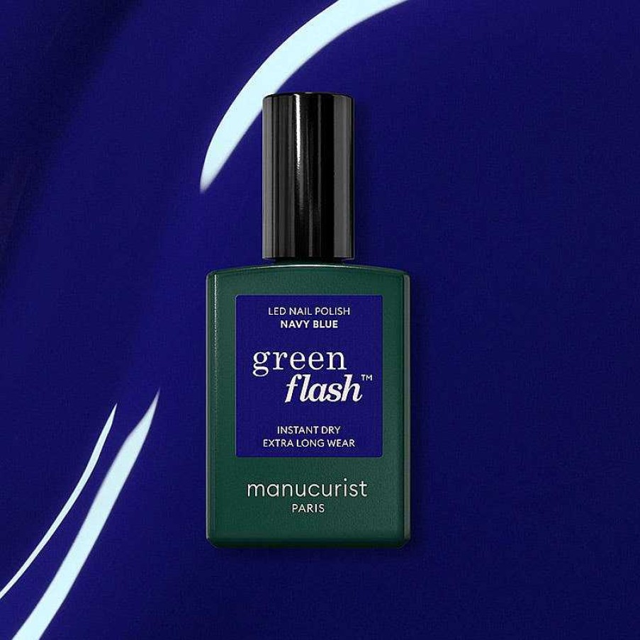 Femmes Manucurist Vernis Ongles | Manucurist - Vernis Led Green Flash Navy Blue