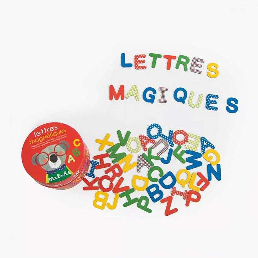 Kids Moulin Roty Jouets Ducatifs | Lettres Magn Tiques En Carton - Moulin Roty