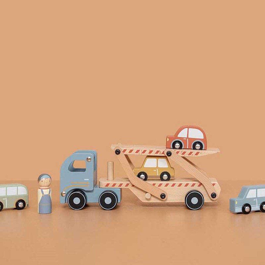 Kids Little Dutch Jouets Co-Responsables | Camion Transporteur En Bois - Little Dutch