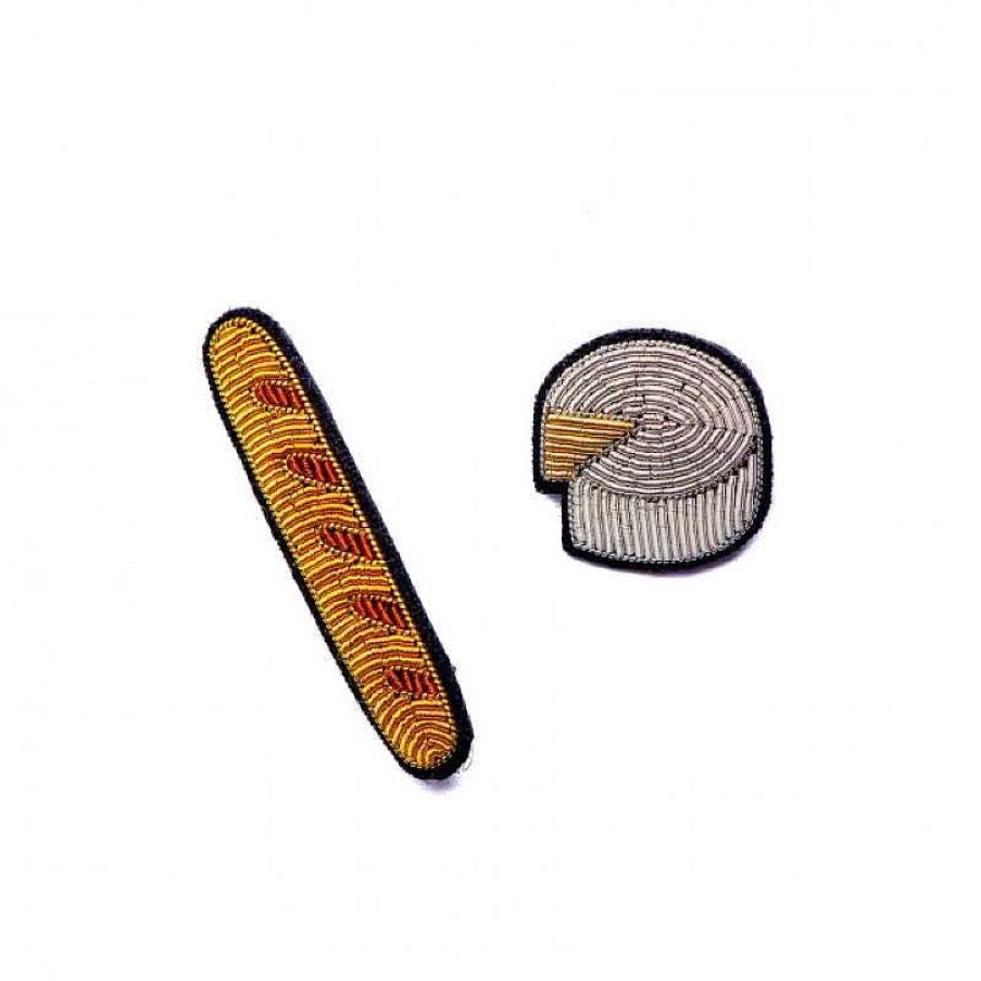 Femmes Macon et Lesquoy Broches & Pin'S | Broches Brod Es - Baguette Et Camembert