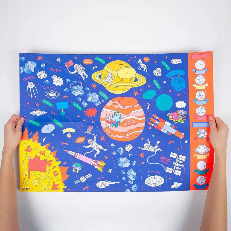 Kids OMY Design&Play Jeux Cr Atifs, De Loisir | Poster Didactique - Solar System - Omy