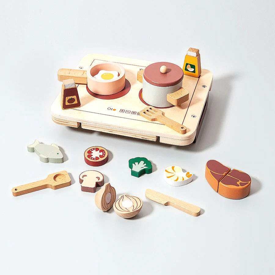 Kids Petit MonClearance Jouets Co-Responsables | Set De Cuisine En Bois - Petit Monkey