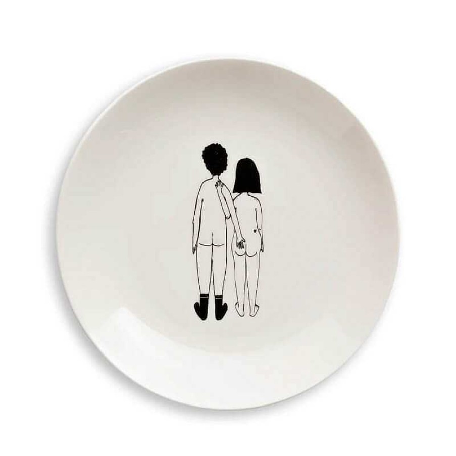 Maison & D Coration Helen B Assiettes | Assiette Naked Couple Back - Helen B