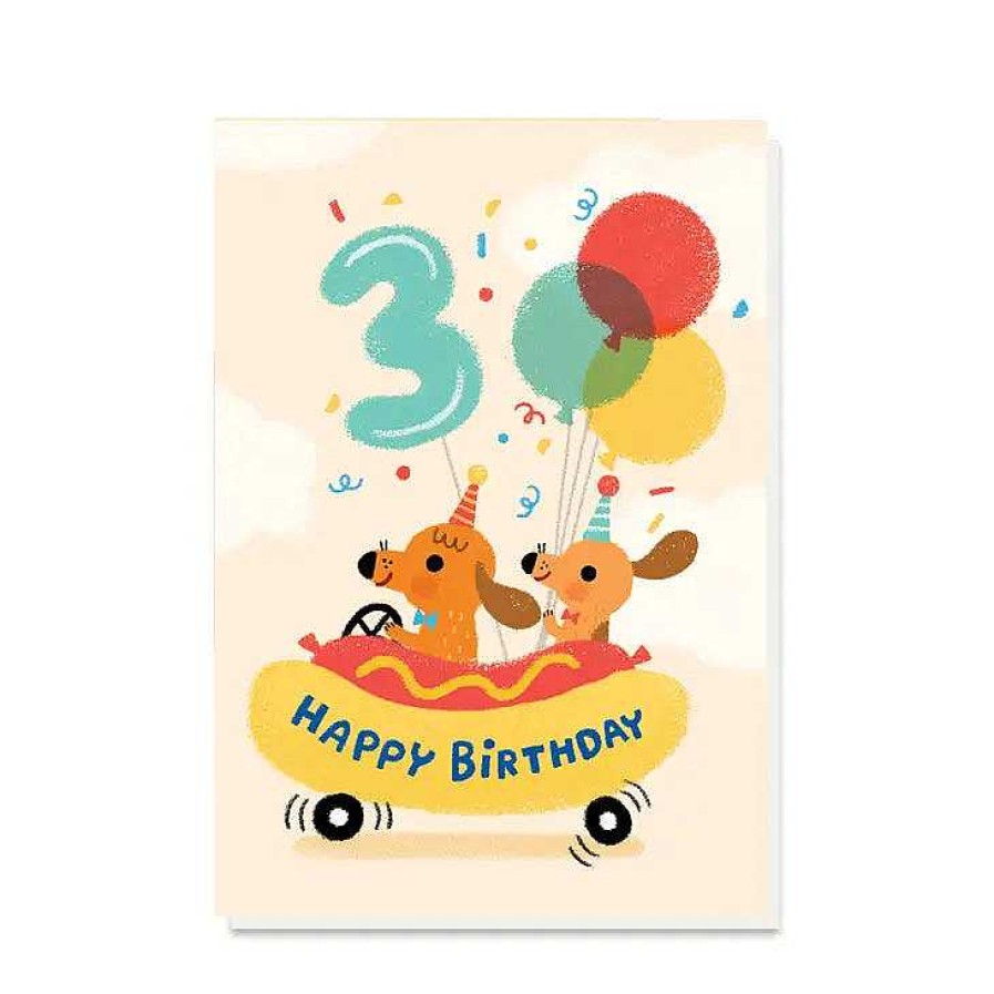 Lifestyle Stormy Knight Anniversaires | Carte Double "Happy Birthday" Hot Dog - Stormy Knight