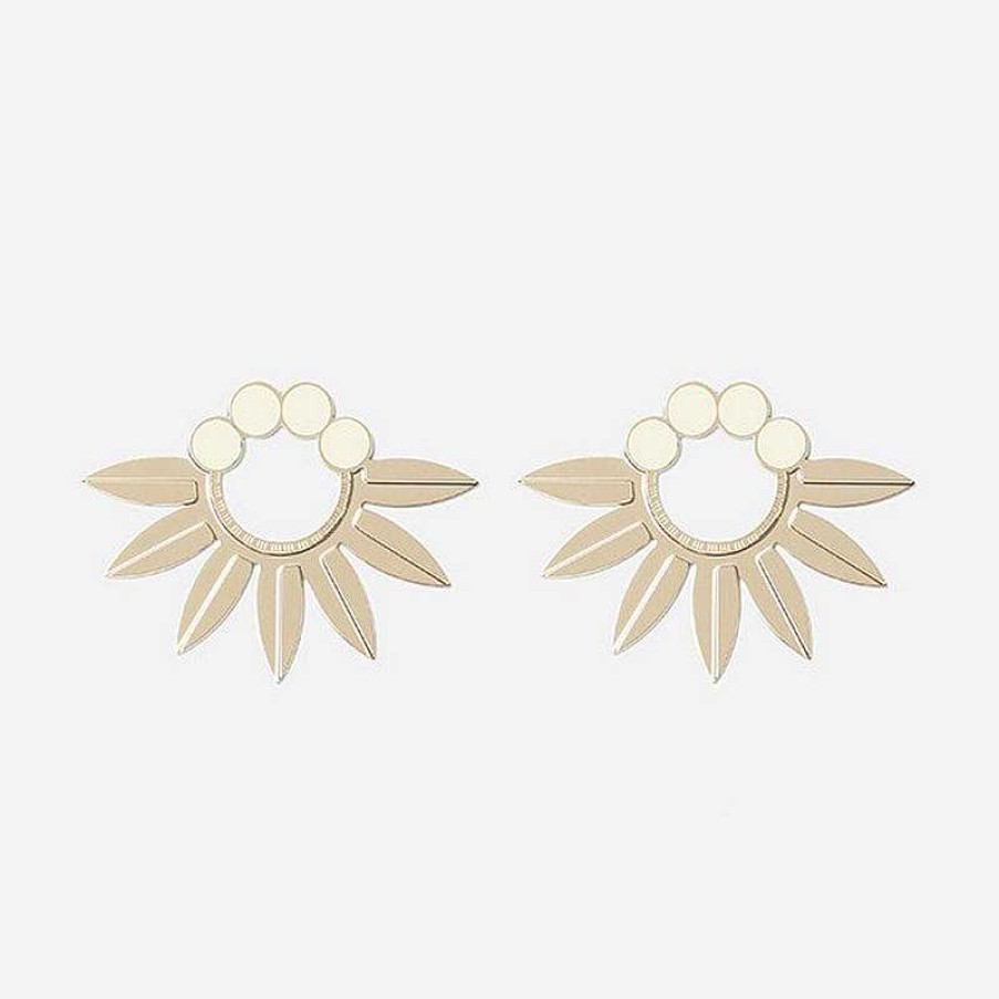 Femmes Chic Alors Boucles D'Oreilles | Boucles D'Oreilles Whoopy Emaill - Ivoire