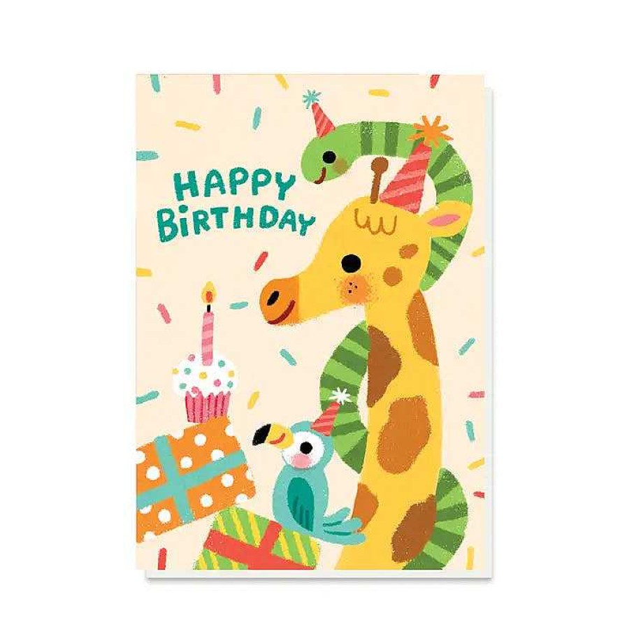 Lifestyle Stormy Knight Anniversaires | Carte Double "Happy Birthday" Animaux - Stormy Knight