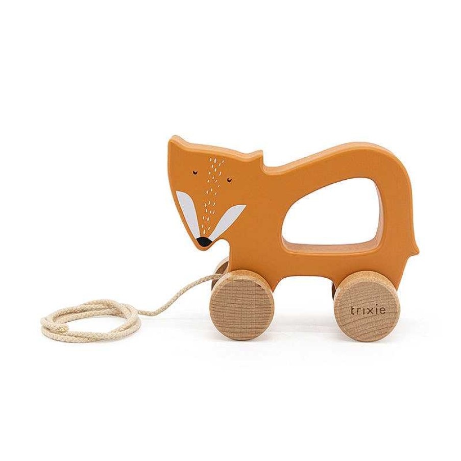 Kids Trixie Baby Jouets Co-Responsables | Jouet Tirer En Bois Renard - Trixie Baby