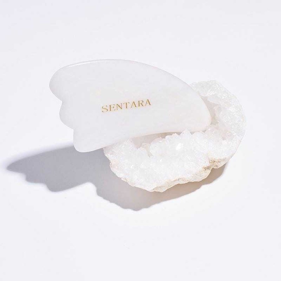 Femmes Sentara Holistic Accessoires Beaut | Gua Sha - Jade Blanc