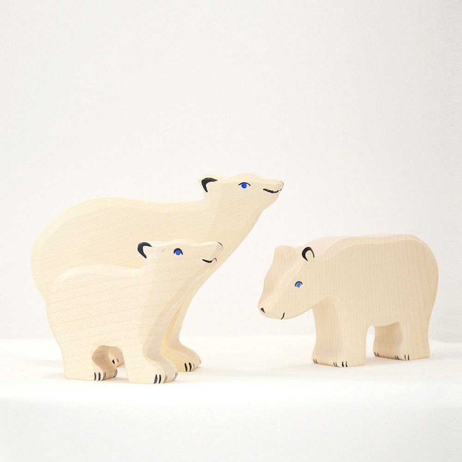 Kids Holztiger Figurines | Figurine En Bois - Ours Polaire