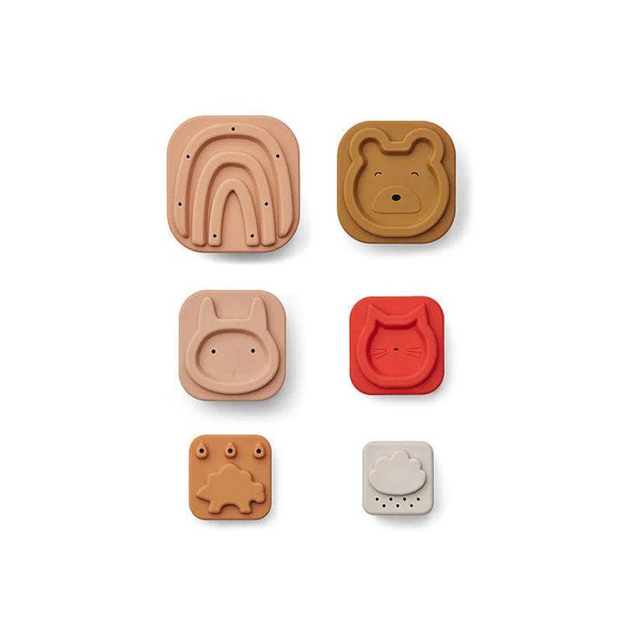 Kids Liewood Jouets D' Veil | Cubes Empilables Enfant Liewood - Apple Red