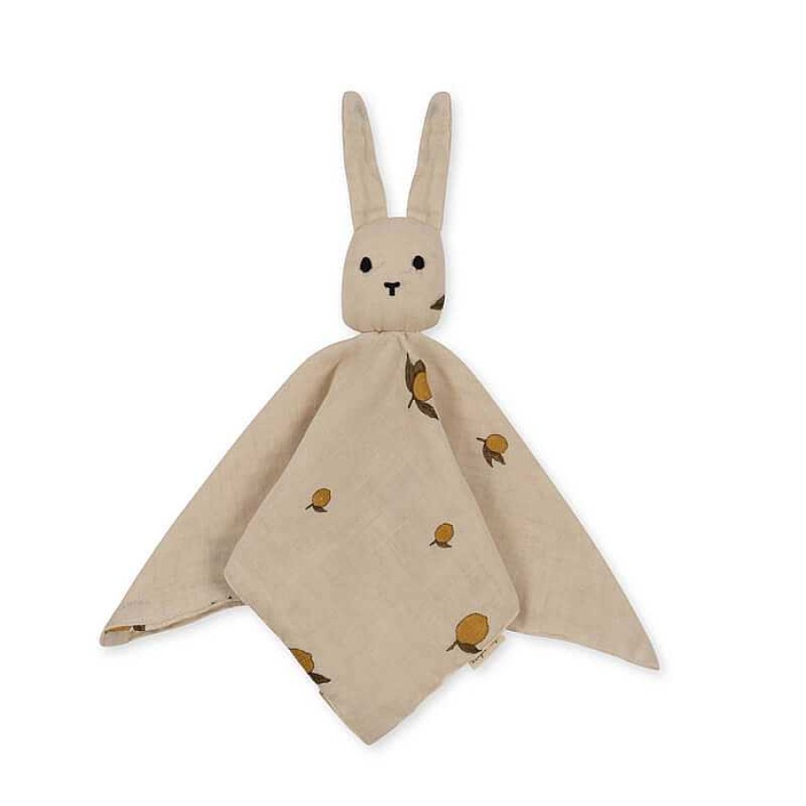 Kids Konges Slojd Doudous & Peluches | Doudou Lapin Plat Lemon - Konges Slojd