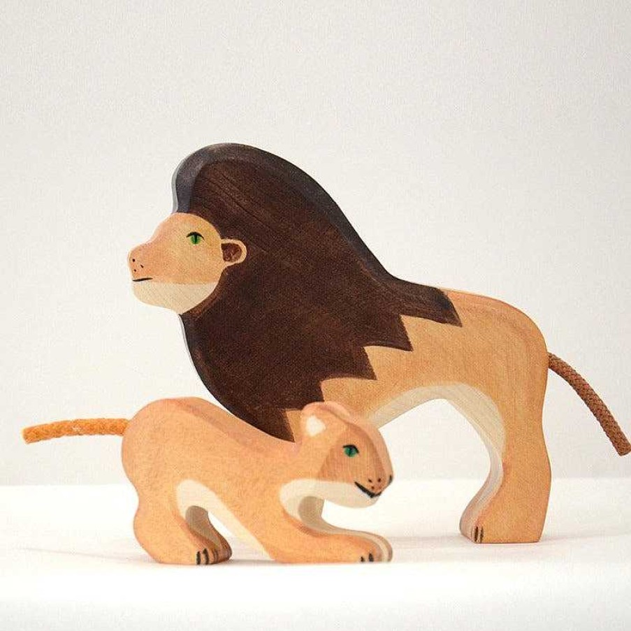 Kids Holztiger Figurines | Figurine En Bois - Lionceau