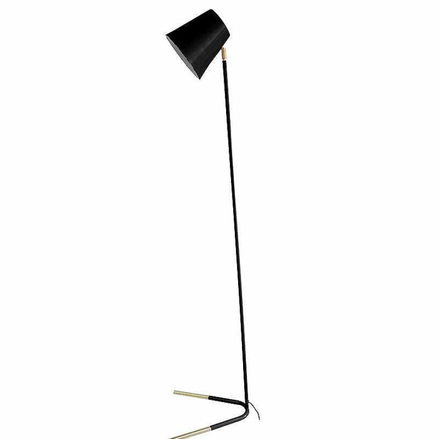 Maison & D Coration Present Time Liseuses & Lampadaires | Lampadaire Noble Noir - Present Time