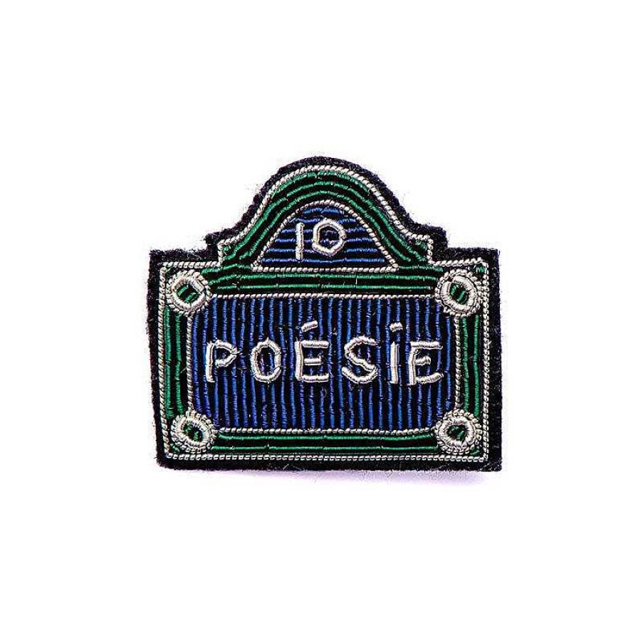 Femmes Macon et Lesquoy Broches & Pin'S | Broche Brod E Plaque De Rue Po Sie - Macon Et Lesquoy