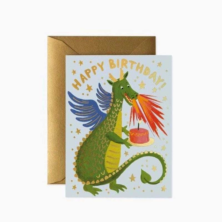 Lifestyle Rifle Paper Co. Anniversaires | Carte D'Anniversaire - Birthday Dragon - Rifle Paper Co