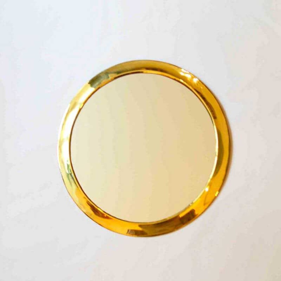 Maison & D Coration French Blossom Miroirs | Miroir Artisanal - Rond Bords Plats - Petite Taille