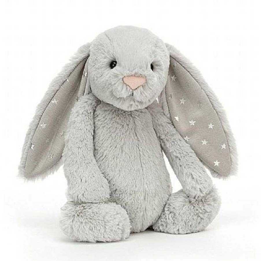 Kids Jellycat Doudous & Peluches | Jellycat - Bashful Lapin Silver Toiles - Medium