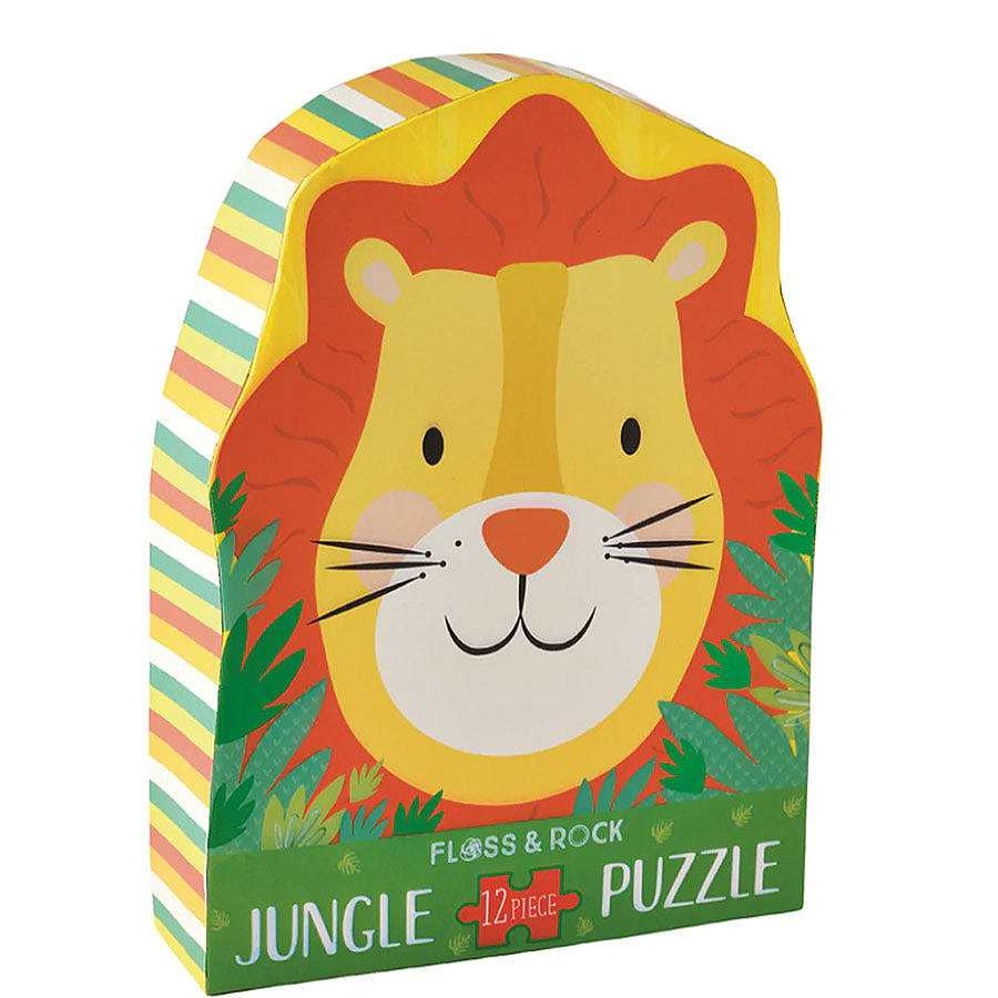 Kids Floss & Rock Puzzles & Jeux De Soci T | Puzzle Lion 12 Pcs - Floss & Rock