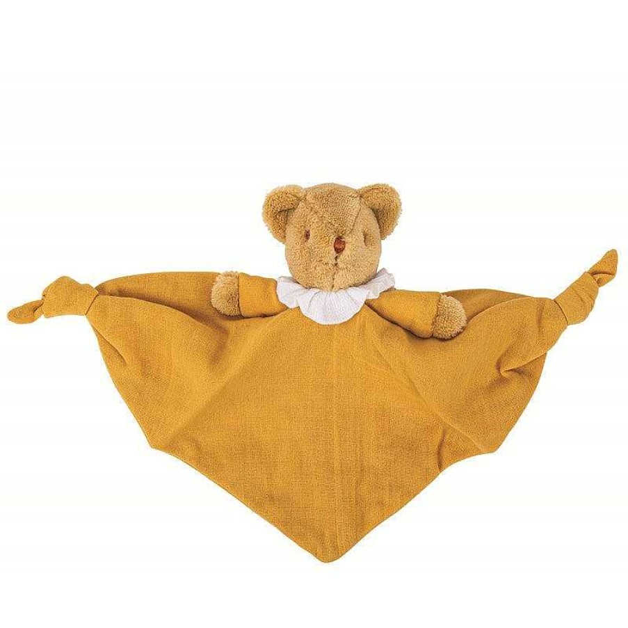 Kids Trousselier Hochets | Triangle Doudou Avec Hochet - Coton Bio Curry