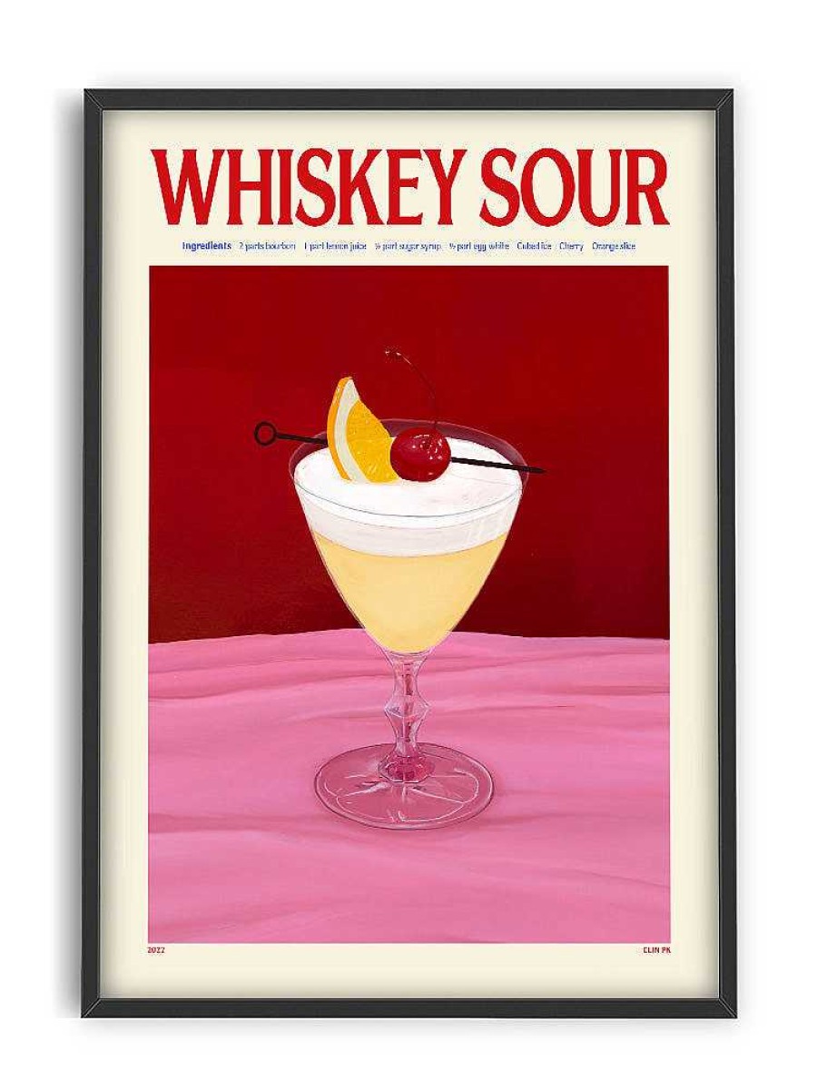 Maison & D Coration French Blossom Affiches, Posters D Co | Affiche 50X70 - Elin Pk Whiskey Sour