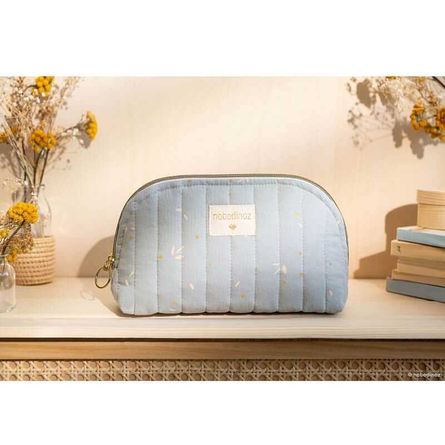 Kids Nobodinoz Trousses & Accessoires | Trousse De Toilette Holiday Large - Willow Soft Blue