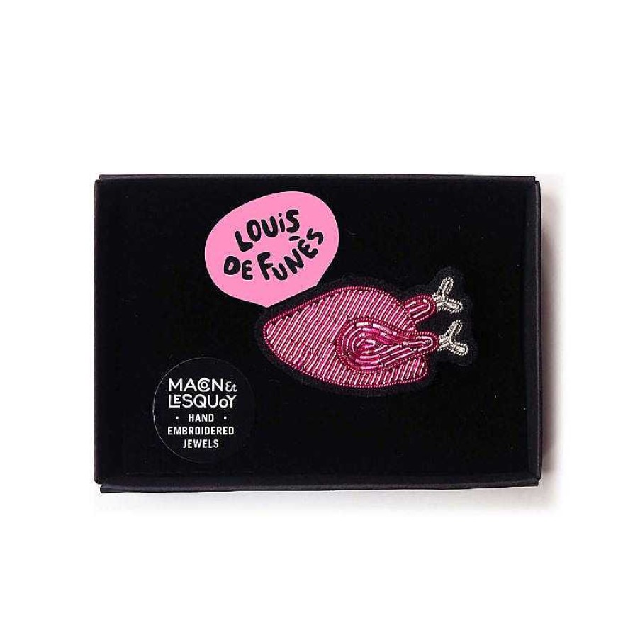 Femmes Macon et Lesquoy Broches & Pin'S | Broche Brod E - Poulet Rose