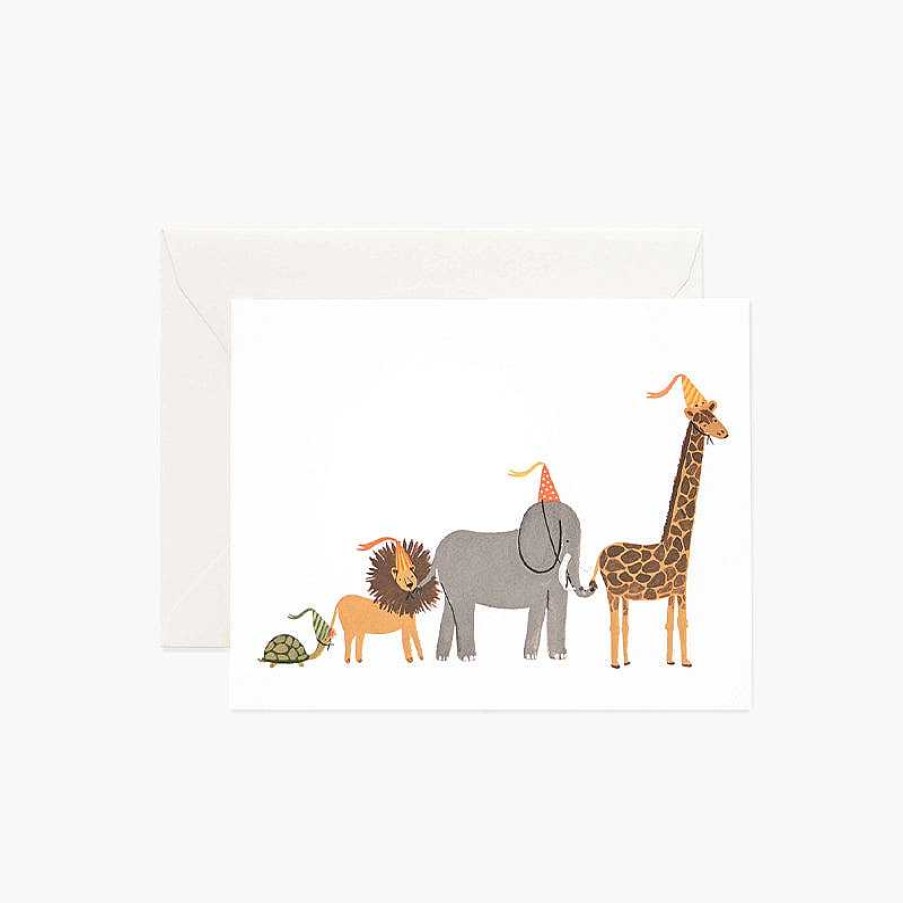 Lifestyle Rifle Paper Co. Anniversaires | Carte Double Anniversaire Animaux - Rifle Paper Co