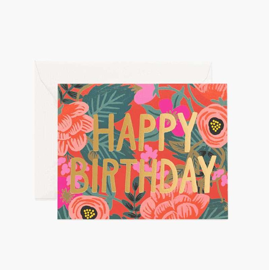 Lifestyle Rifle Paper Co. Anniversaires | Carte D'Anniversaire - Poppy Birthday - Rifle Paper Co.