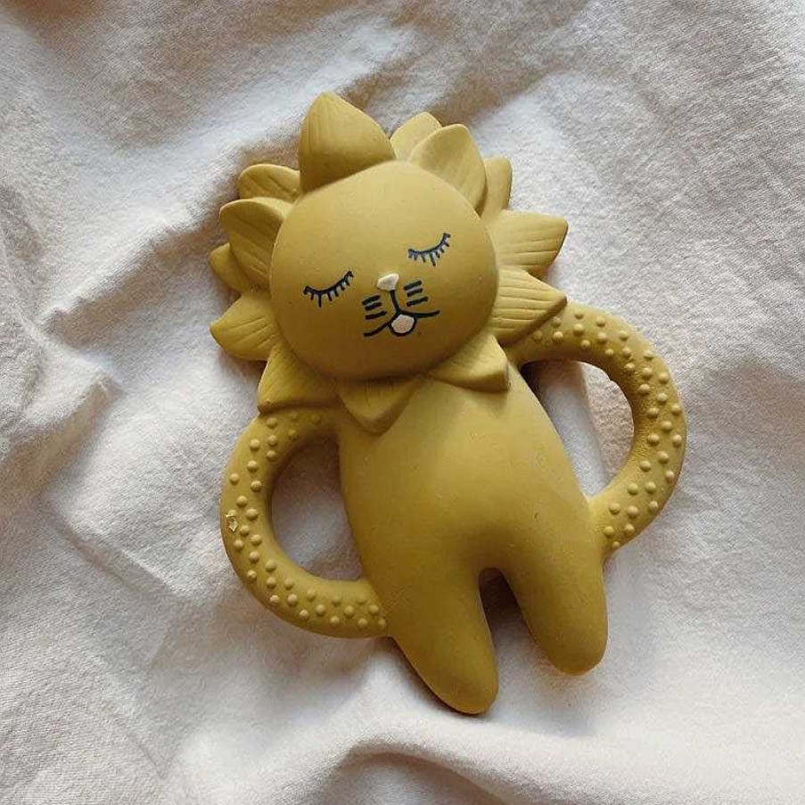 Kids Konges Slojd Anneaux De Dentition | Jouet De Dentition - Lion Mustard