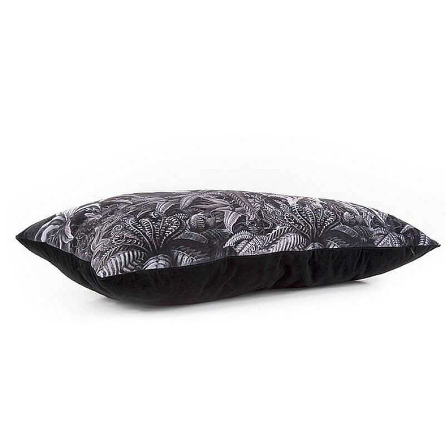 Maison & D Coration Present Time Coussins | Coussin Jungle Velvet Noir - Present Time