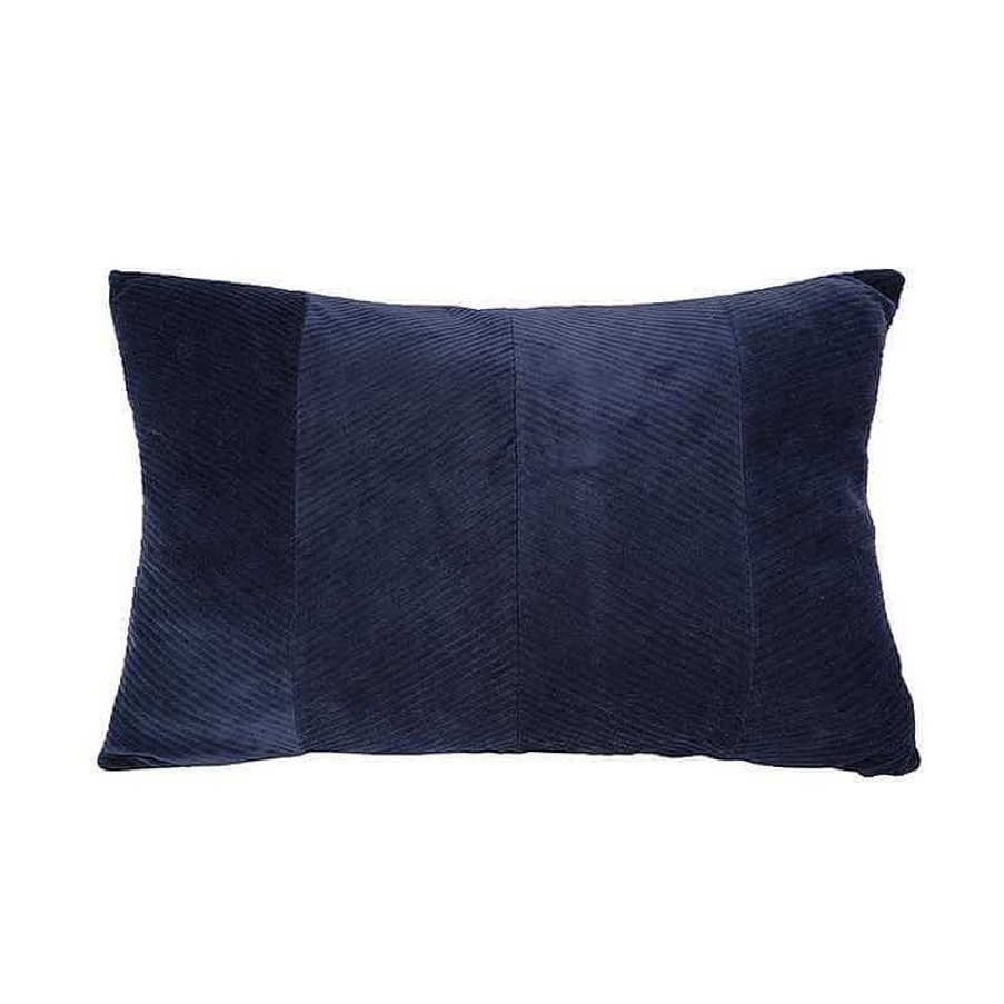 Maison & D Coration Present Time Coussins | Coussin En Velours C Tel - Dark Blue