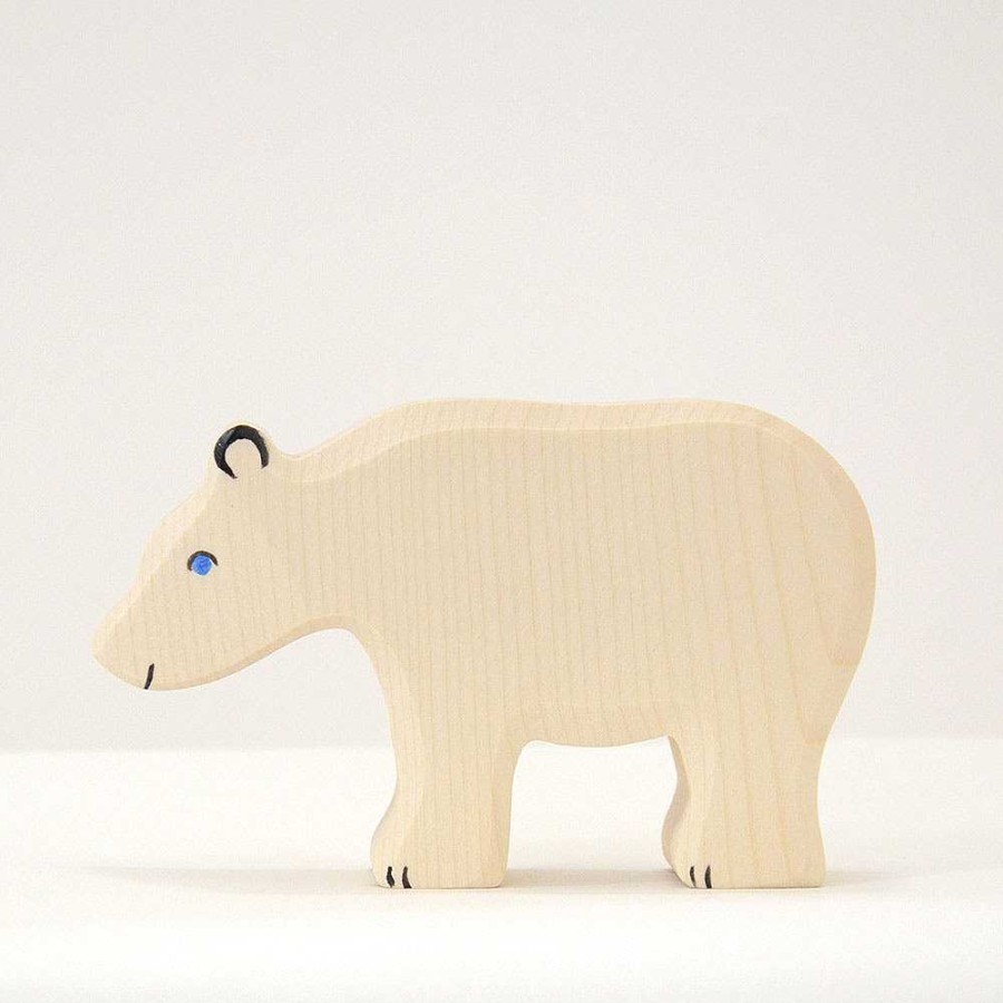 Kids Holztiger Figurines | Figurine En Bois - Ours Polaire