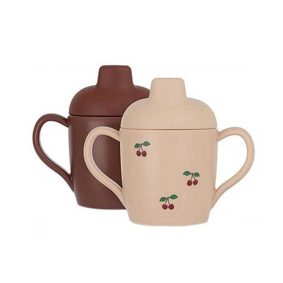 Kids Konges Slojd Vaisselle Enfant | Set De 2 Tasses - Cerise - Konges Slojd