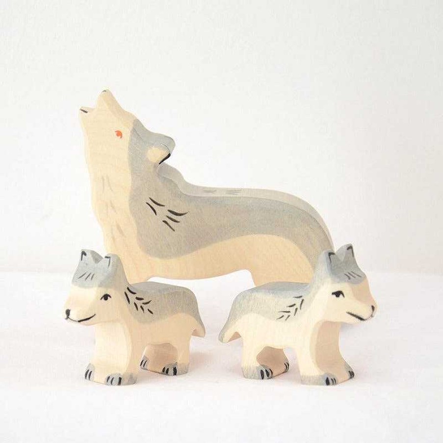 Kids Holztiger Figurines | Figurine En Bois - Loup