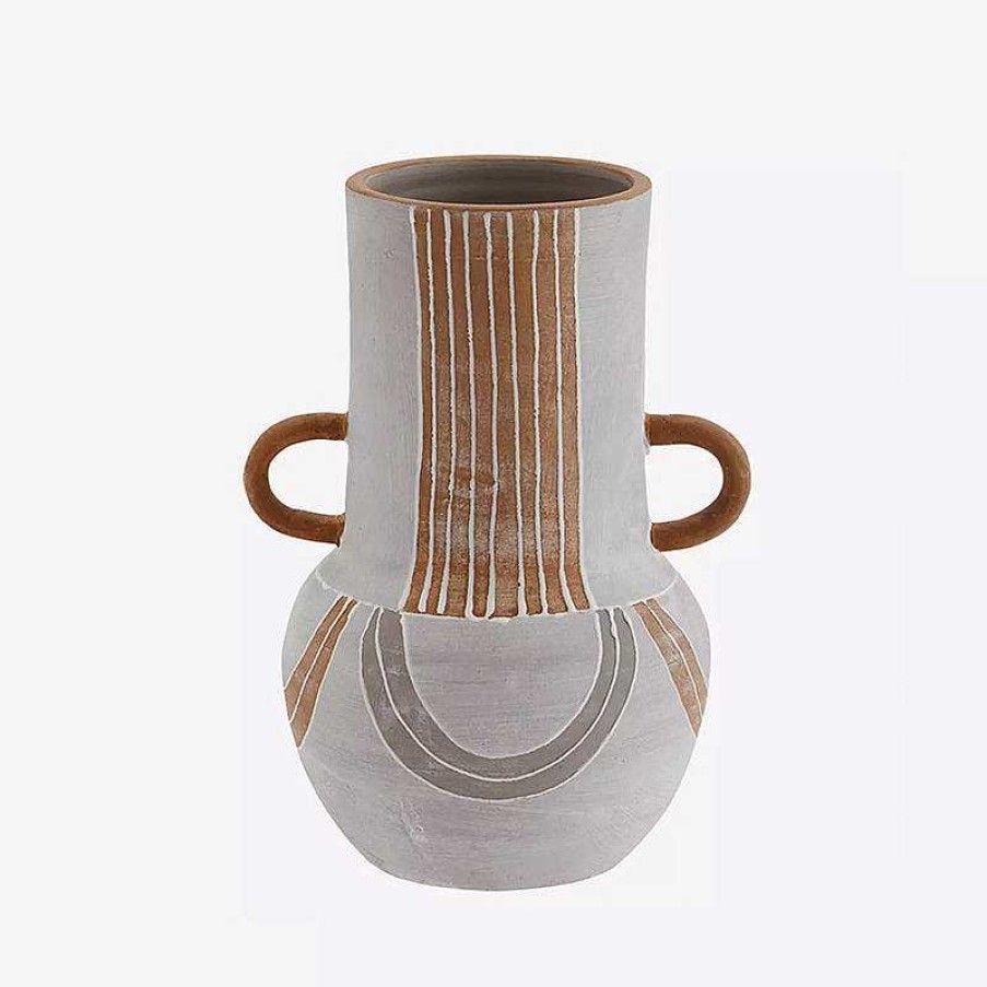 Maison & D Coration Madam Stoltz Vases | Vase En Terre Cuite Avec Poign Es - Madam Stoltz