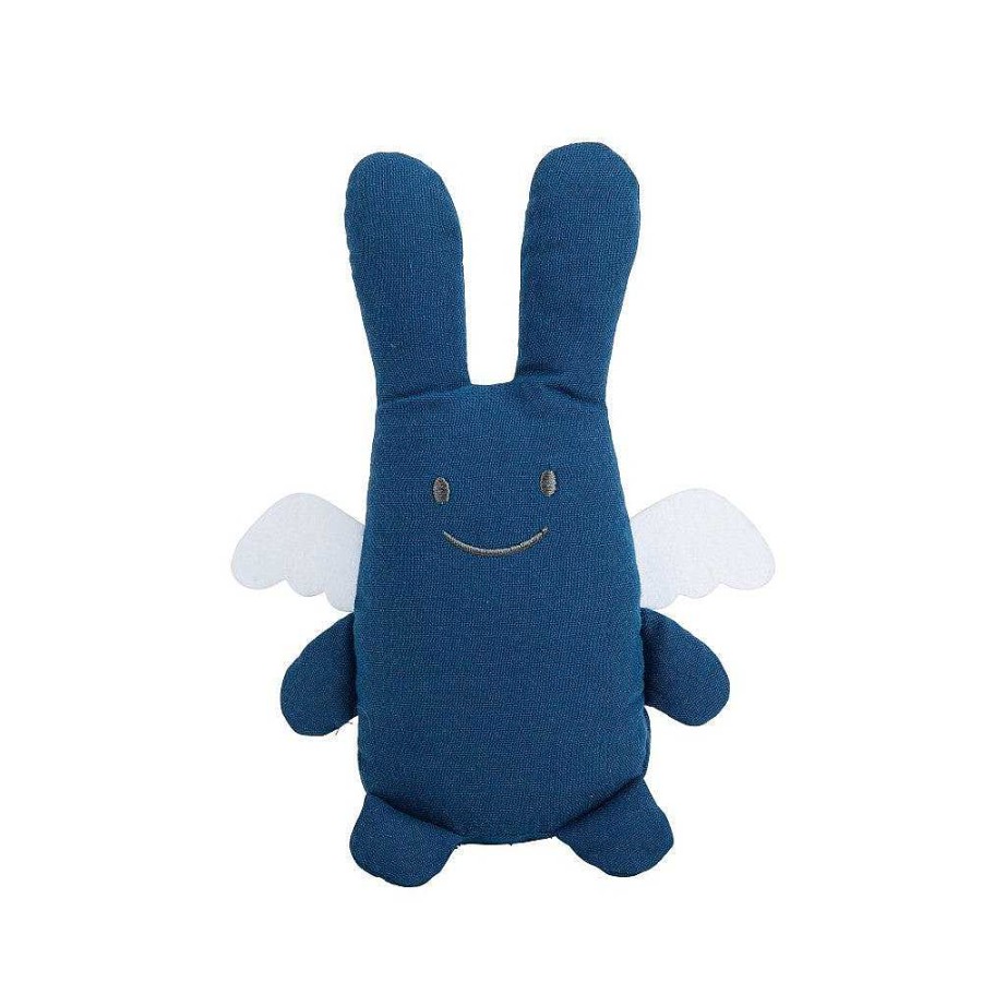 Kids Trousselier Hochets | Ange Lapin Doudou Avec Hochet - Bleu