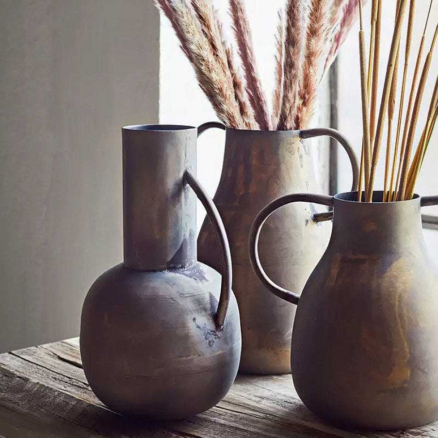 Maison & D Coration Madam Stoltz Vases | Madam Stoltz - Vase En Fer Rustique